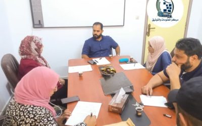 اجتماع مدير المركز مع رؤساء الأقسام لوضع خطط الدعم الفني والشبكي