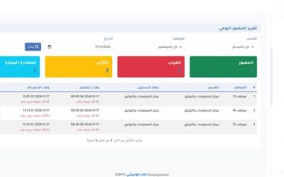 مركز المعلومات والتوثيق يطور نظام الحضور Attendance System لتعزيز إدارة الموظفين والغيابات